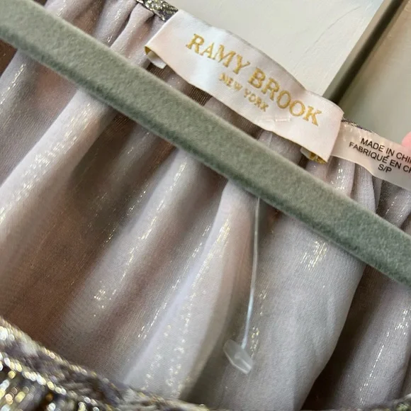 Ramy Brook / Metallic Miami Long Sleeve Dress (Size Small - Missing Belt) - Picture 8 of 12